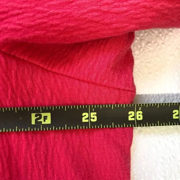 White Stag Red Textured Tunic Top Womens Plus Size Button Up Blouse Shirt - Picture 9 of 14